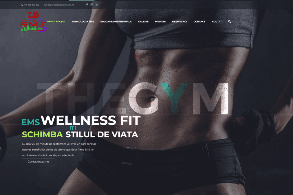 EMS Wellness Fit – Proiect Web Design eSys Agency